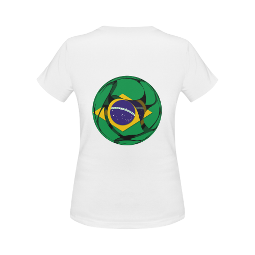 The Flag of Brazil Women's Classic T-Shirt (Model T17）