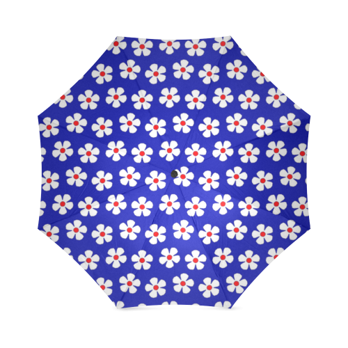 70's Flowers RWB Foldable Umbrella (Model U01)