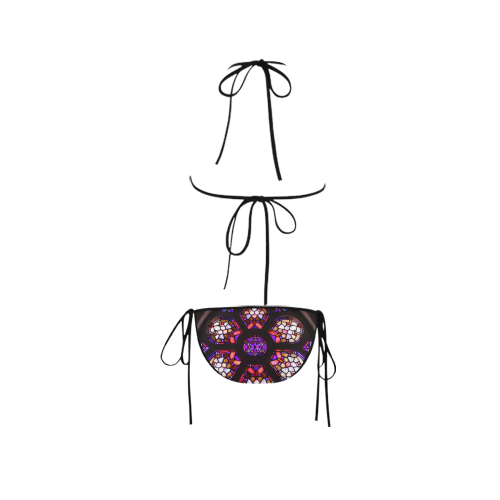 Purple Rosary Window Mandala Custom Bikini Swimsuit | ID: D387062
