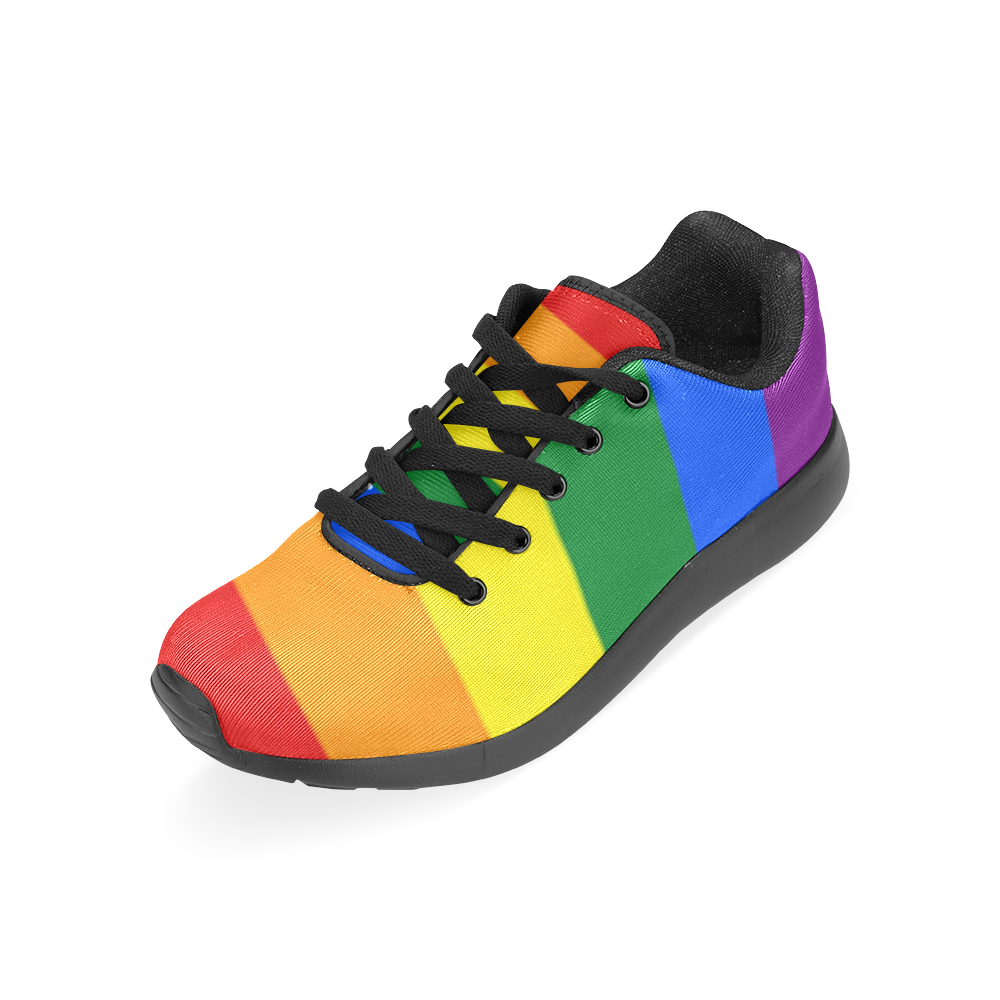 Gay Pride Rainbow Flag Stripes Women’s Running Shoes (Model 020)