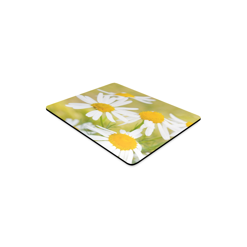 Camomile Chamomile Camille Flower Summer Green Rectangle Mousepad