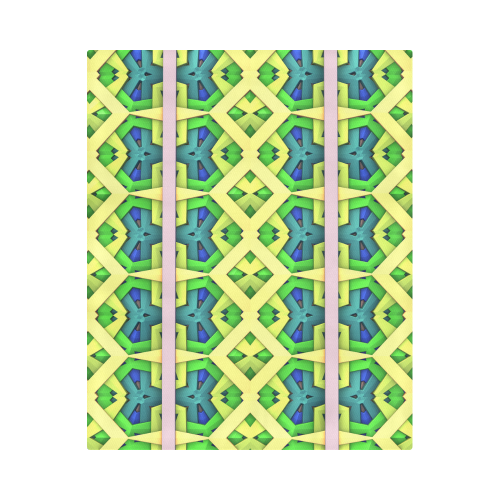 3-D Geometric Pattern Duvet Cover 86"x70" ( All-over-print)