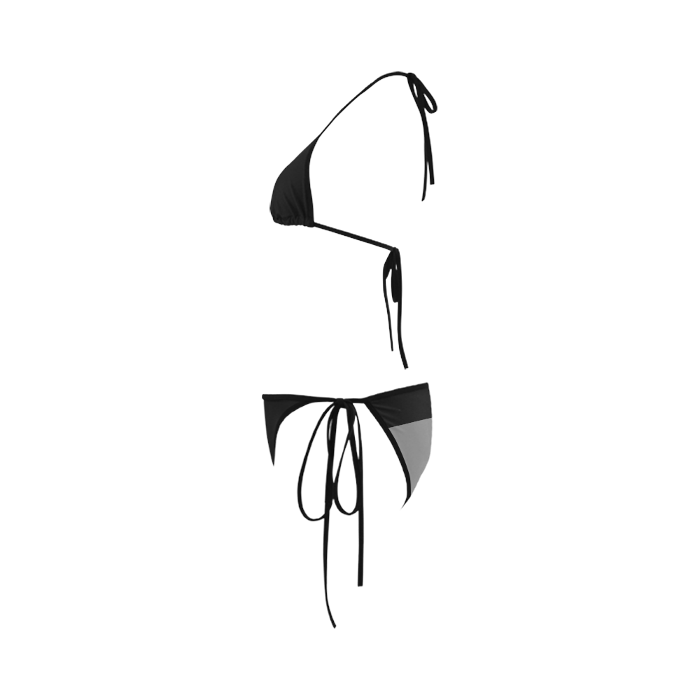 Two Colors - black grey + your ideas Custom Bikini Swimsuit