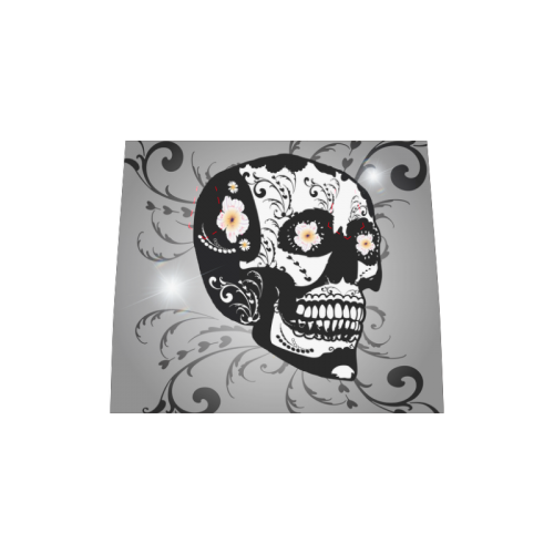 Wonderful sugar skull in black and white Boston Handbag (Model 1621)
