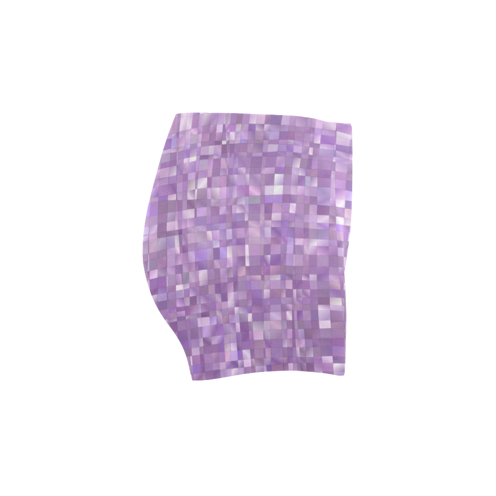 Purple Pearl Mosaic Briseis Skinny Shorts (Model L04)