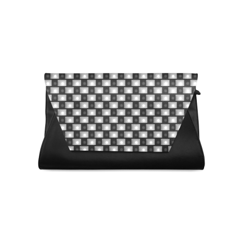 Interwoven Highlights - Black & Gray Clutch Bag (Model 1630)