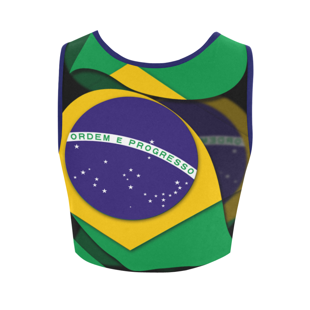 The Flag of Brazil Women's Crop Top (Model T42)