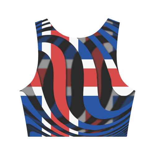 The Flag of Iceland Women's Crop Top (Model T42)