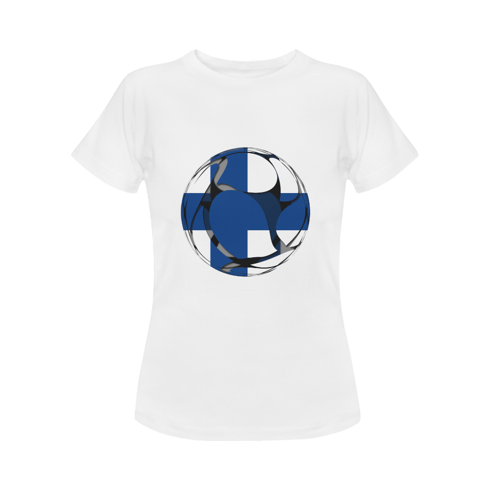 The Flag of Finland Women's Classic T-Shirt (Model T17）
