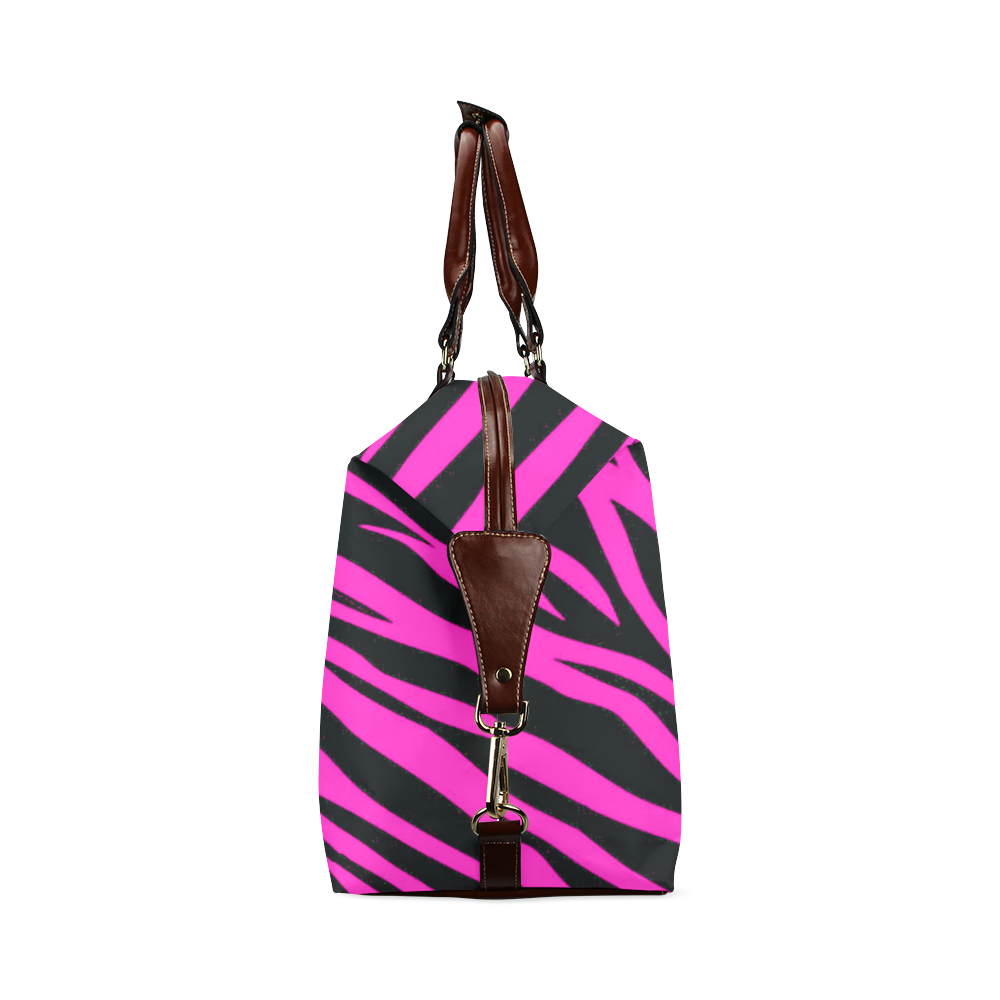 Hot Pink Zebra Stripes Classic Travel Bag (Model 1643)