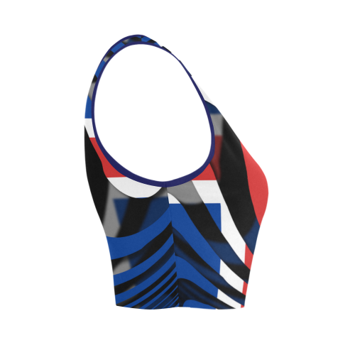 The Flag of Iceland Women's Crop Top (Model T42)