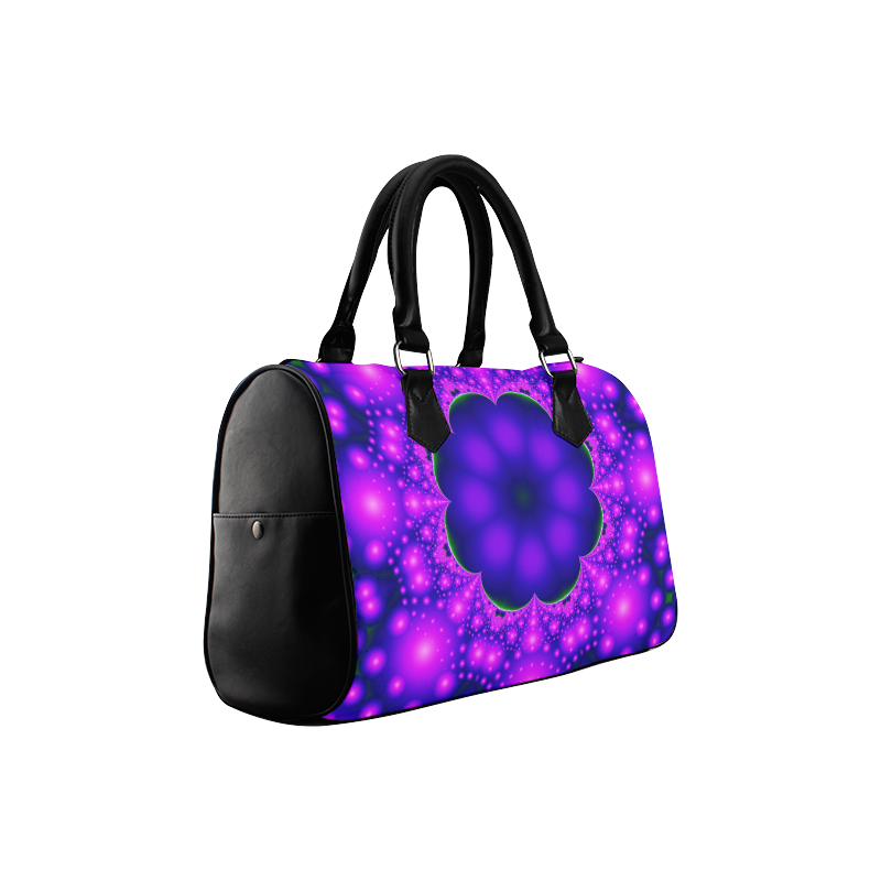 Purple and pink glow Boston Handbag (Model 1621)