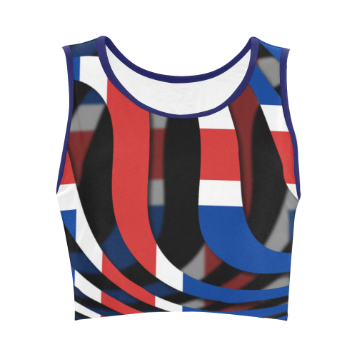 The Flag of Iceland Women's Crop Top (Model T42)