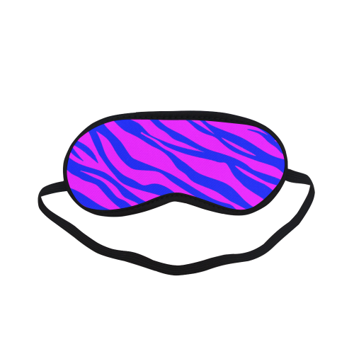 Hot Pink Blue Zebra Stripes Sleeping Mask