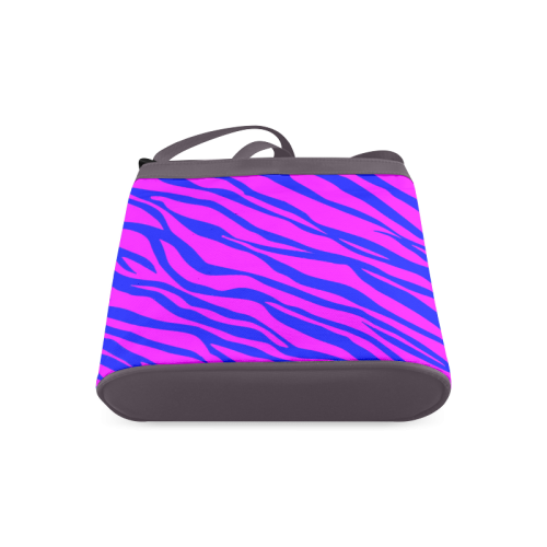 Hot Pink Blue Zebra Stripes Crossbody Bags (Model 1613)