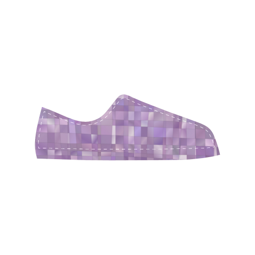 Purple Pearl Mosaic Women's Classic Canvas Shoes (Model 018)
