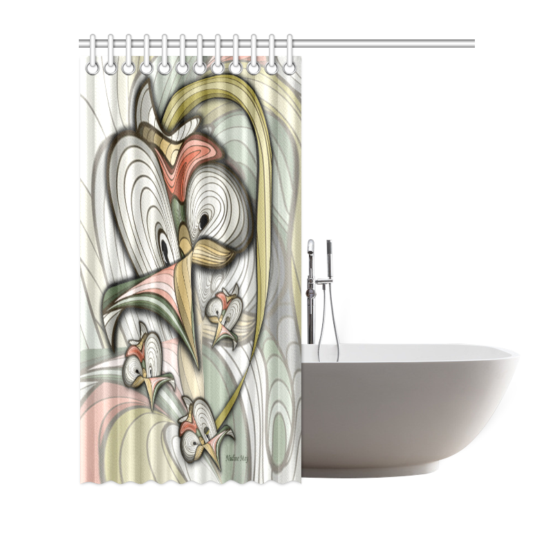 Abstract flowers Shower Curtain 66"x72"
