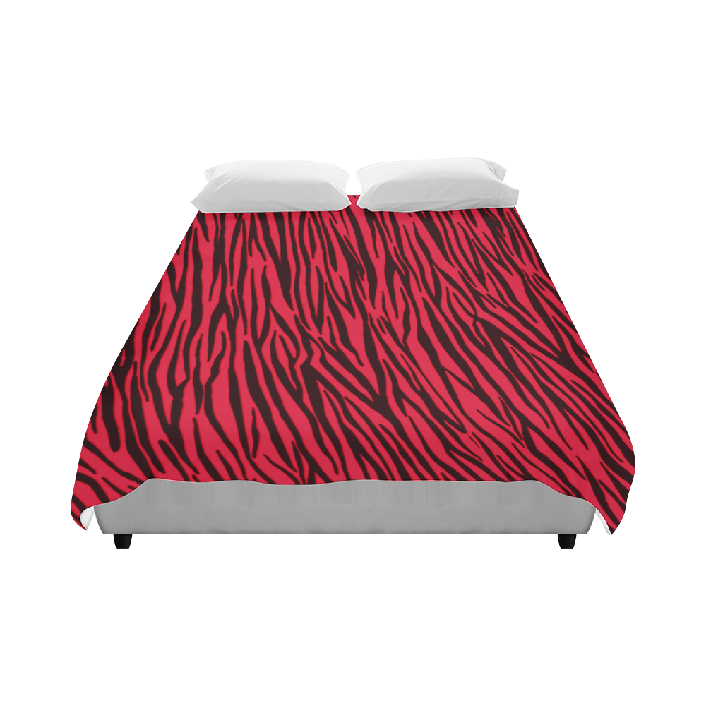 Red Zebra Stripes Duvet Cover 86"x70" ( All-over-print)