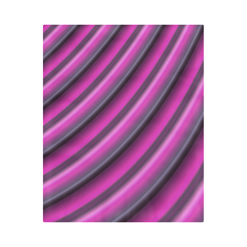 Pink Gradient Stripes Duvet Cover 86"x70" ( All-over-print)