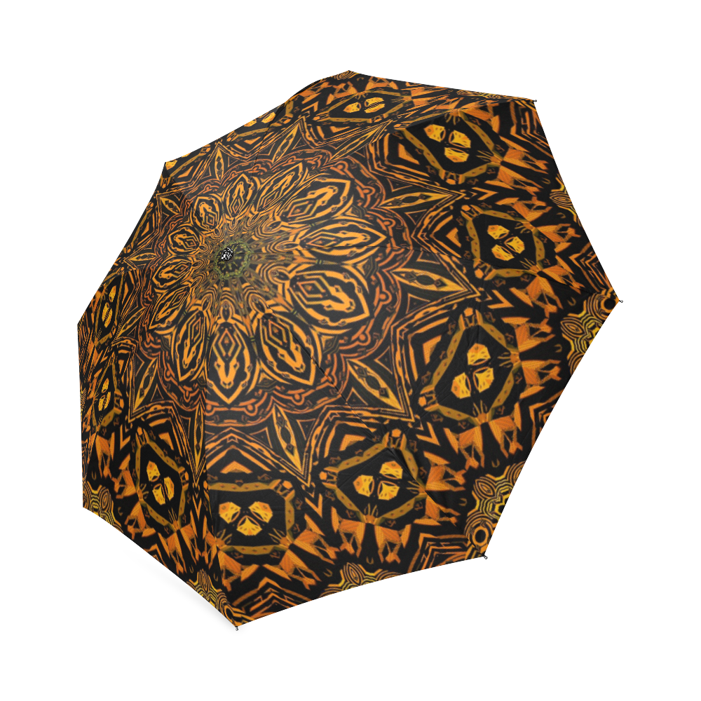 Golden Mandala Foldable Umbrella (Model U01)