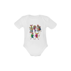 School Book Kids Baby Powder Organic Short Sleeve One Piece (Model T28)