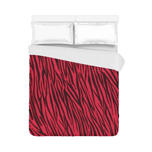 Red Zebra Stripes Duvet Cover 86"x70" ( All-over-print)