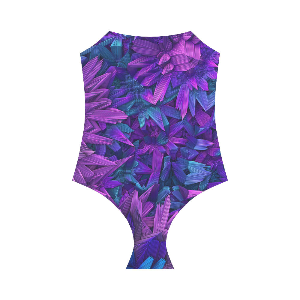 Purple Jungle Strap Swimsuit ( Model S05)