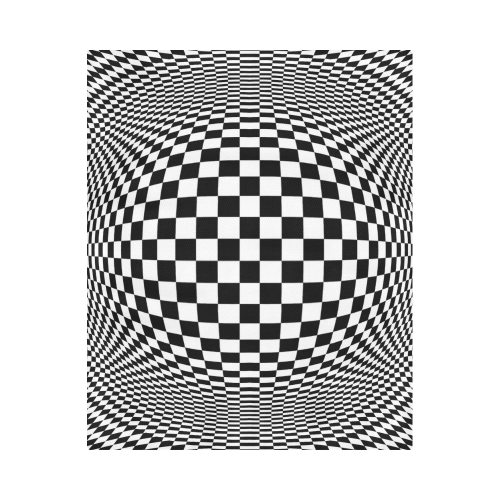 Optical Illusion Checkers Duvet Cover 86"x70" ( All-over-print)