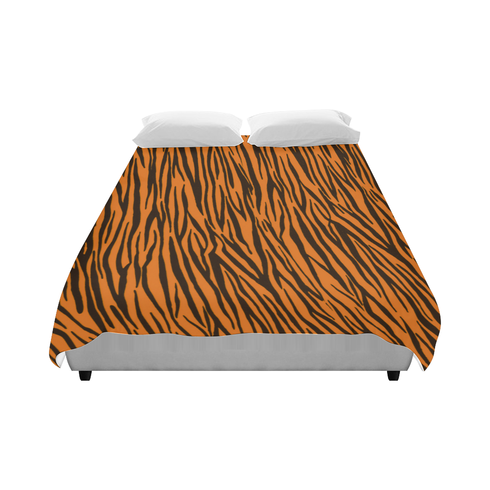 Orange Zebra Stripes Duvet Cover 86"x70" ( All-over-print)
