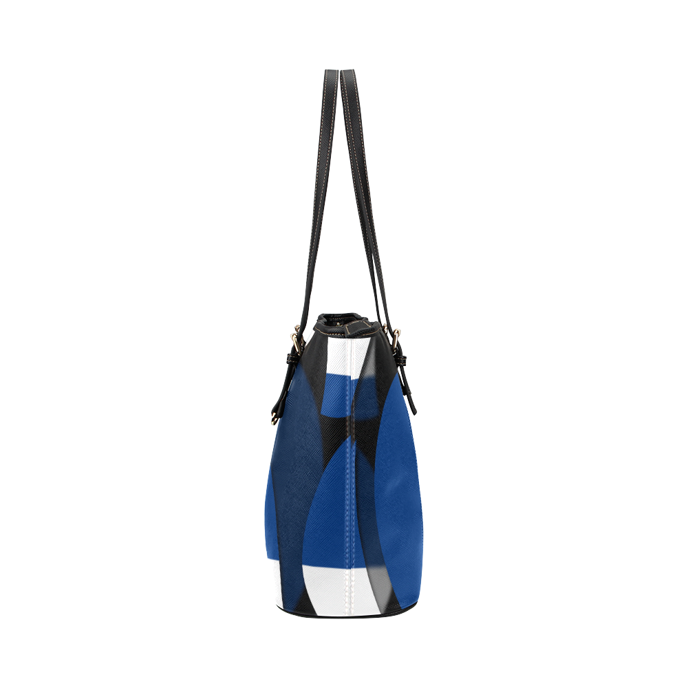The Flag of Finland Leather Tote Bag/Large (Model 1651)