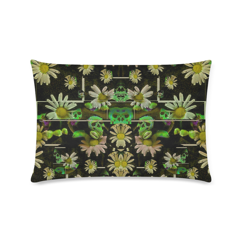 Skull in the fantasy forest popart Custom Zippered Pillow Case 16"x24"(Twin Sides)