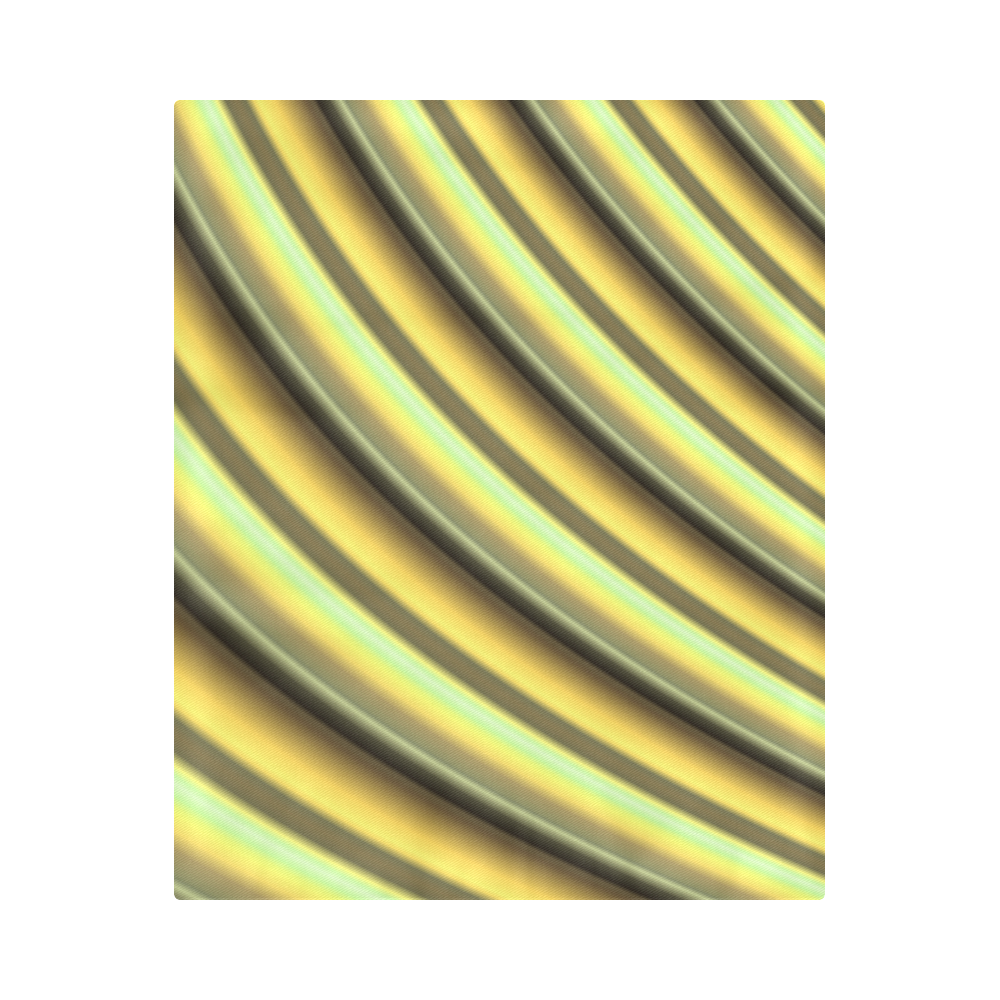 Banana Yellow Gradient Stripes Duvet Cover 86"x70" ( All-over-print)