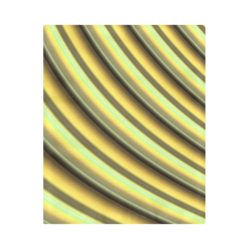 Banana Yellow Gradient Stripes Duvet Cover 86"x70" ( All-over-print)