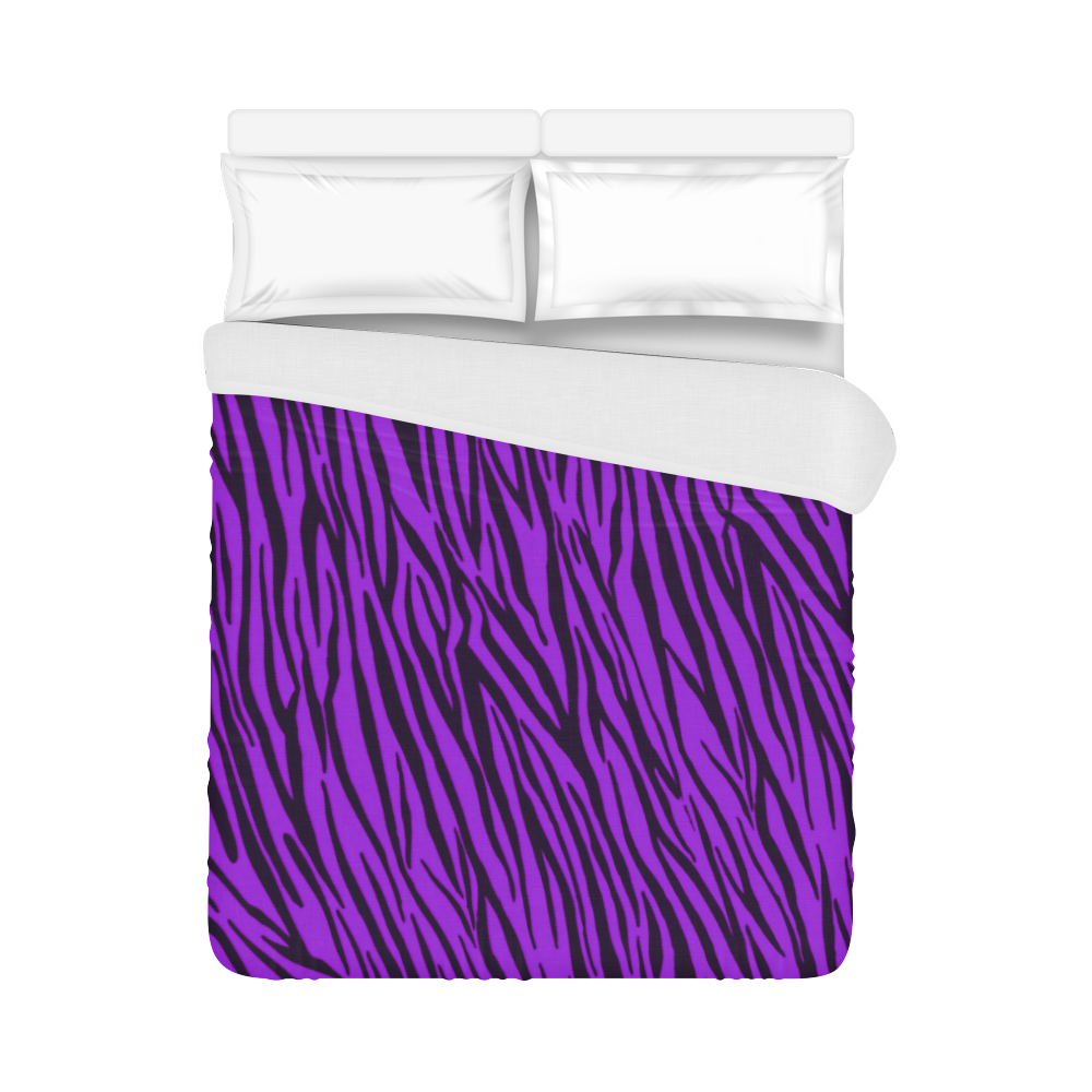 Purple Zebra Stripes Duvet Cover 86"x70" ( All-over-print)