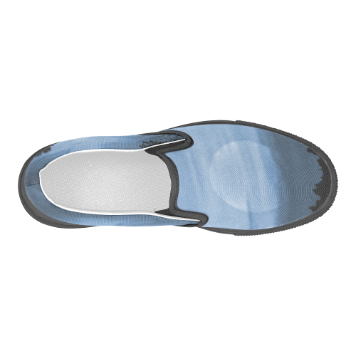 Moonscape Silhouette Ilustration Men's Slip-on Canvas Shoes (Model 019)