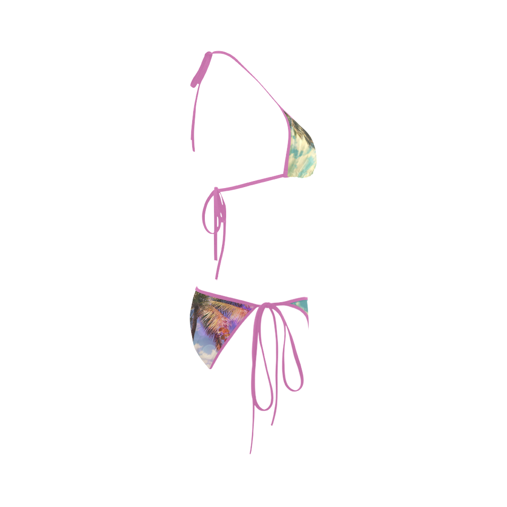 Prismatic Palm (pink) Custom Bikini Swimsuit