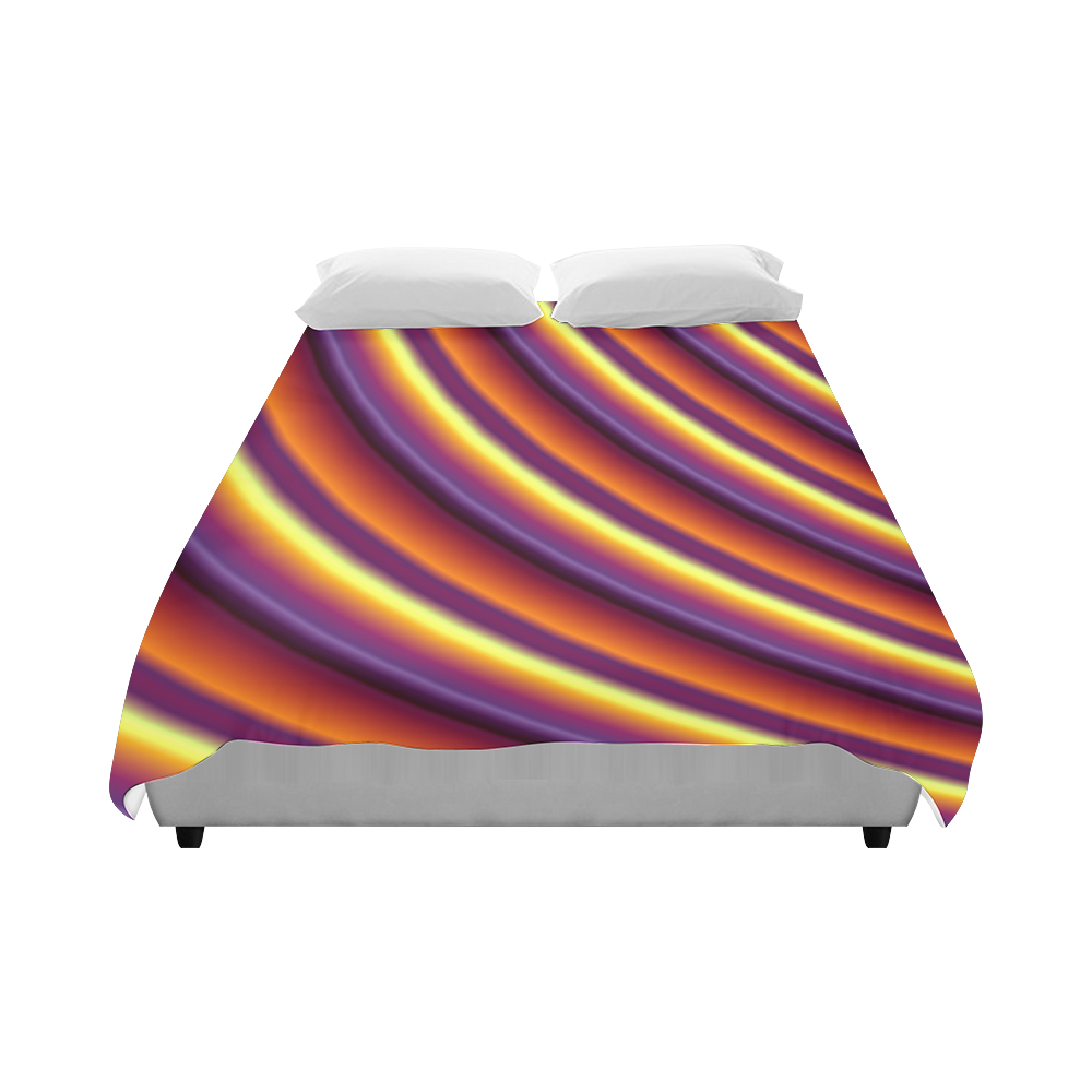 Colorful Gradient Stripes Duvet Cover 86"x70" ( All-over-print)