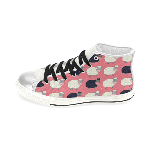 Counting Sheep Women's Classic High Top Canvas Shoes (Model 017)