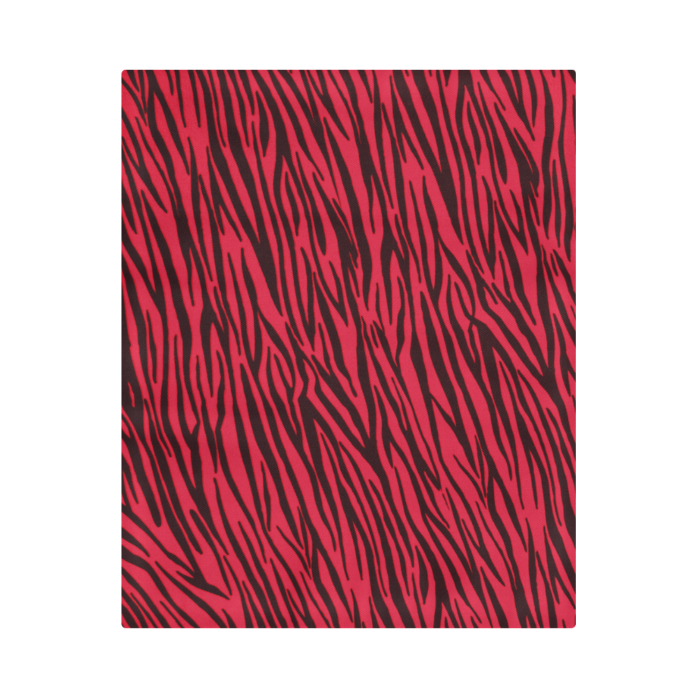 Red Zebra Stripes Duvet Cover 86"x70" ( All-over-print)