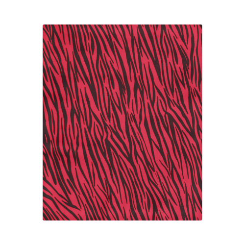 Red Zebra Stripes Duvet Cover 86"x70" ( All-over-print)