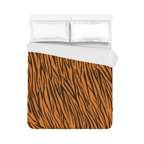 Orange Zebra Stripes Duvet Cover 86"x70" ( All-over-print)