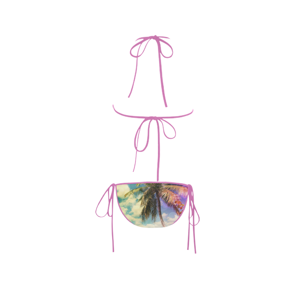 Prismatic Palm (pink) Custom Bikini Swimsuit