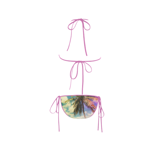 Prismatic Palm (pink) Custom Bikini Swimsuit | ID: D390695