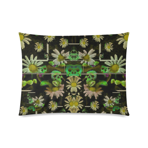 Skull in the fantasy forest popart Custom Zippered Pillow Case 20"x26"(Twin Sides)