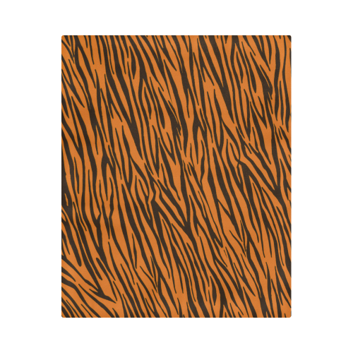 Orange Zebra Stripes Duvet Cover 86"x70" ( All-over-print)