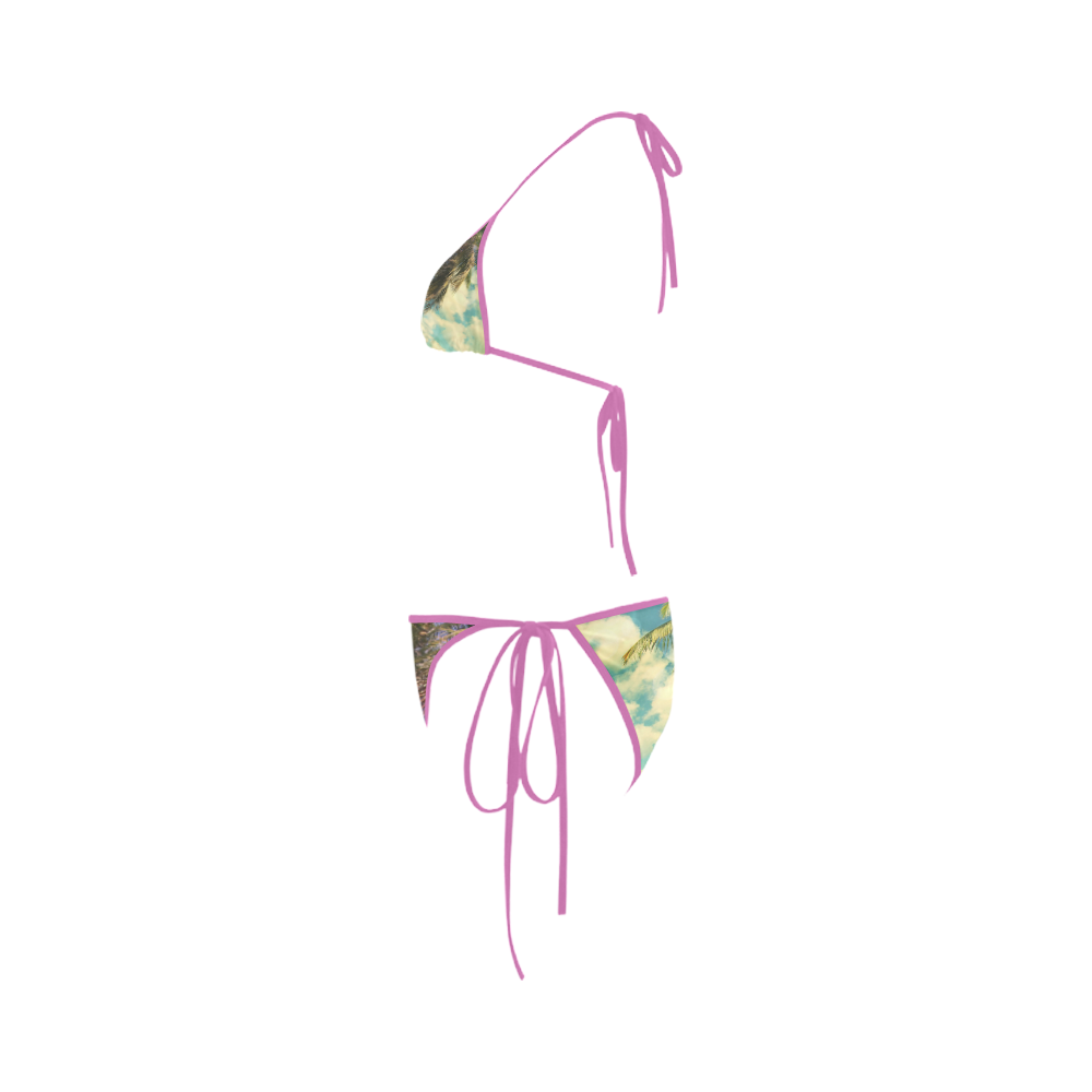 Prismatic Palm (pink) Custom Bikini Swimsuit