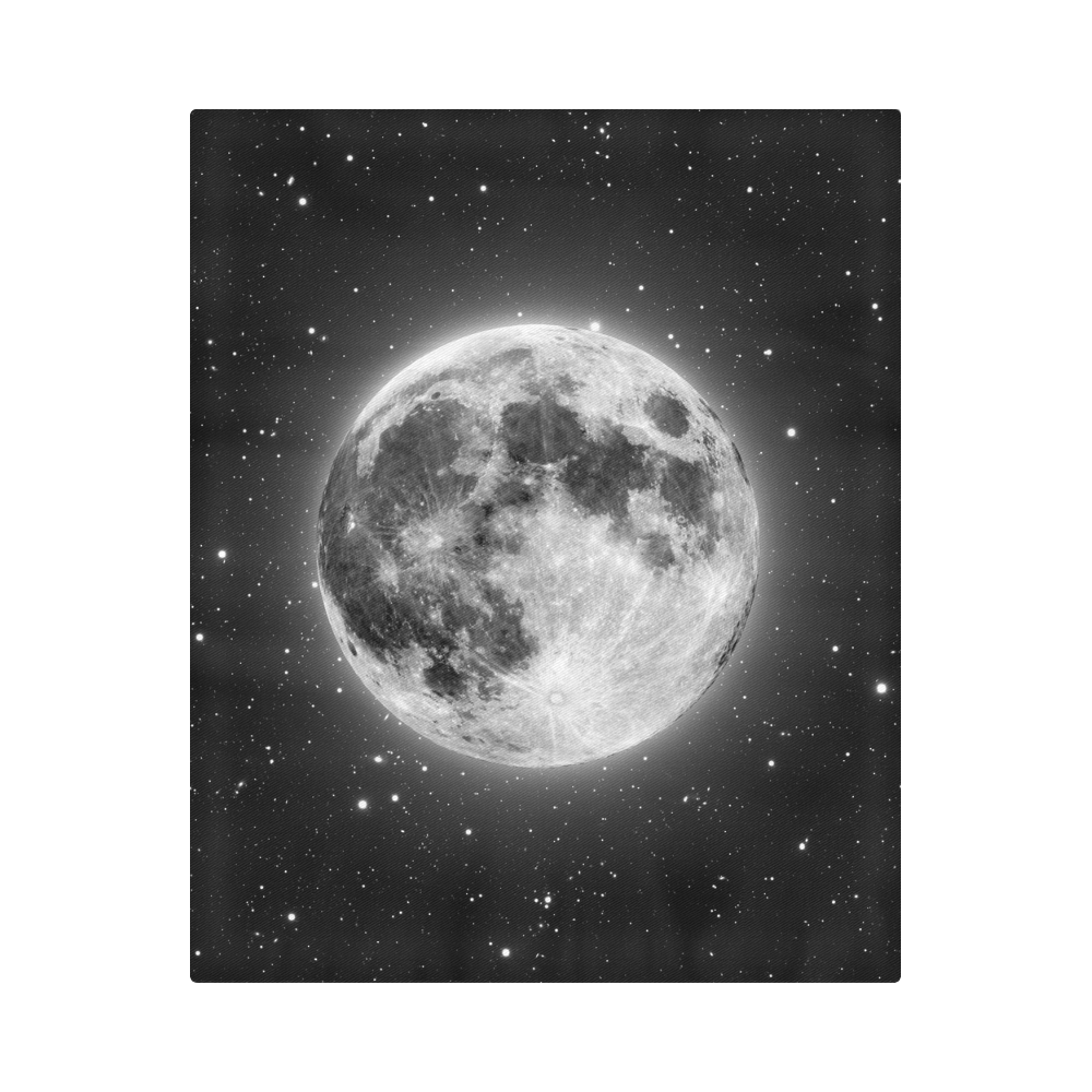 Full Moon Starry Night Duvet Cover 86"x70" ( All-over-print)