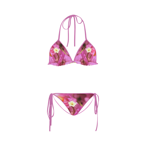 Pink Bougainvillea Custom Bikini Swimsuit