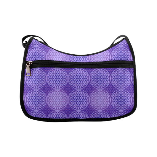 FLOWER OF LIFE stamp pattern purple violet Crossbody Bags (Model 1616)