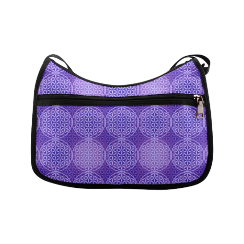 FLOWER OF LIFE stamp pattern purple violet Crossbody Bags (Model 1616)